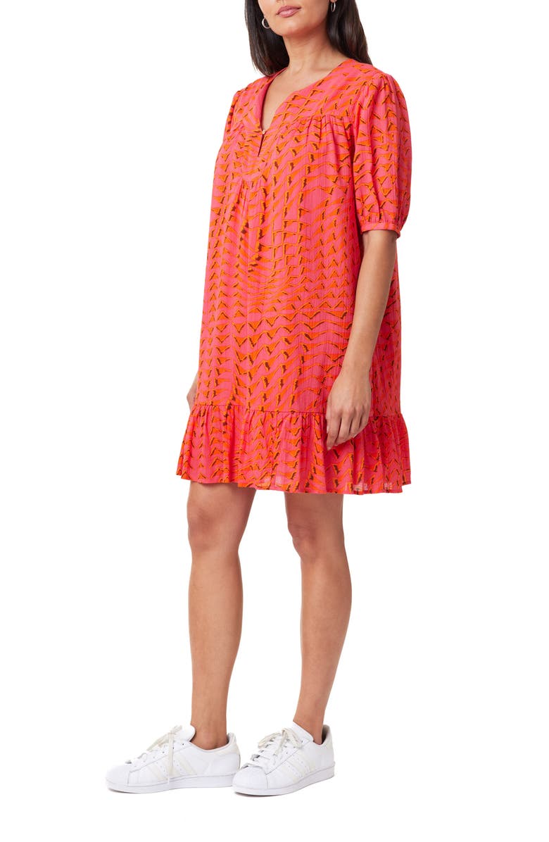 Scotch & Soda Abstract Print Cotton Gauze Shift Dress, Alternate, color, 