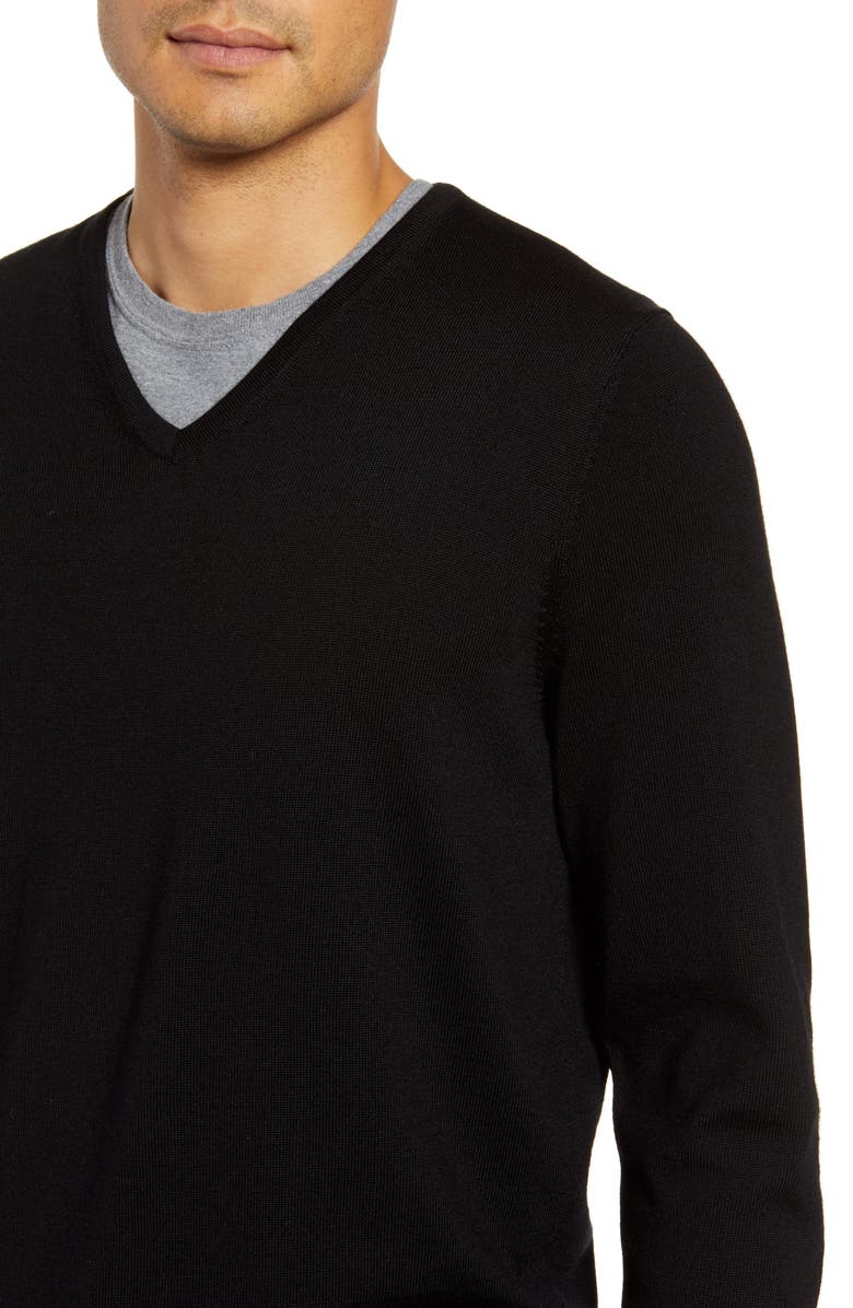 NORDSTROM MEN'S SHOP V-Neck Merino Wool Sweater, Alternate, color, 