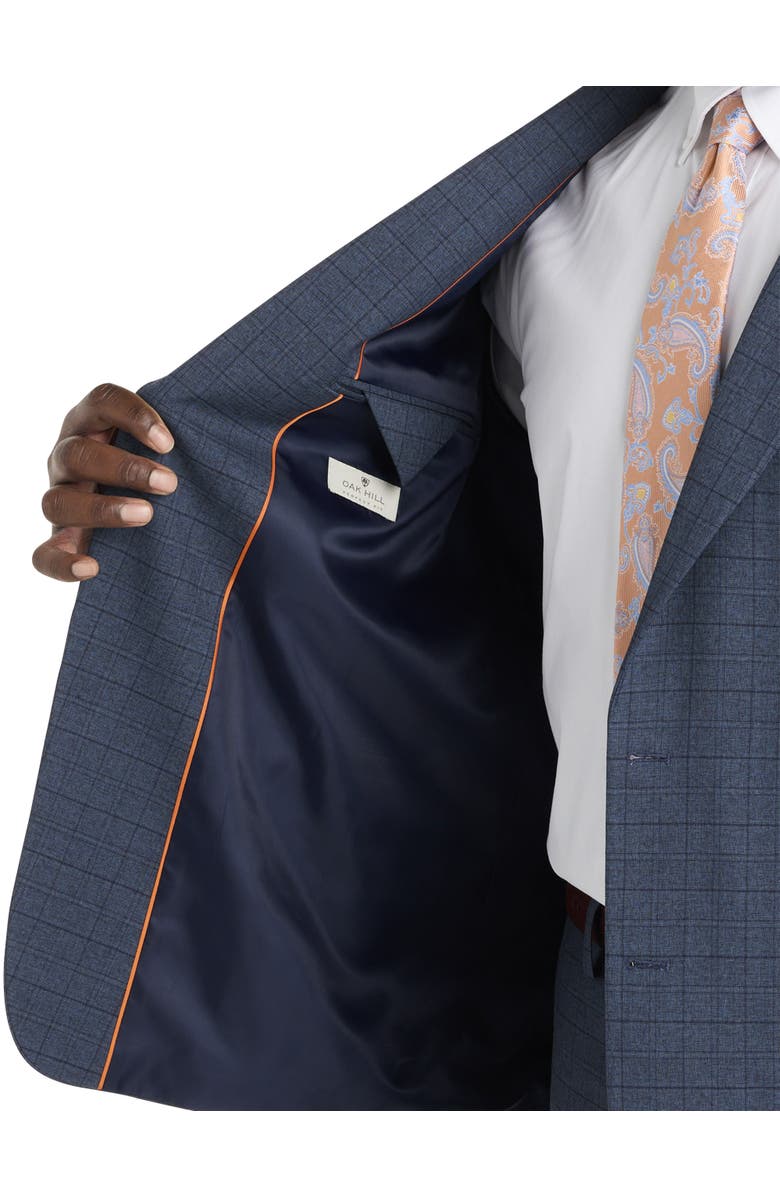 Oak Hill by DXL Big & Tall Jacket-Relaxer Windowpane Suit Jacket, Alternate, color, 