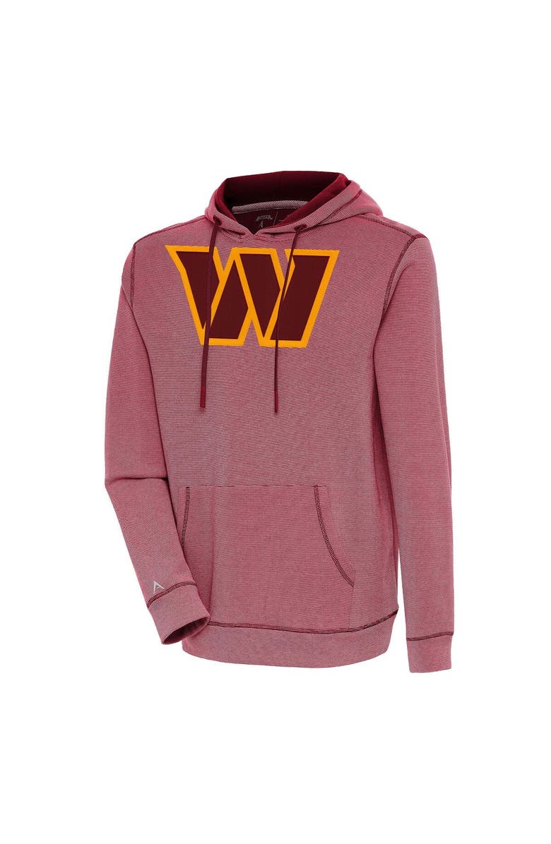 ANTIGUA Men's Antigua  Burgundy/White Washington Commanders Axe Bunker Tri-Blend Pullover Hoodie, Main, color, 