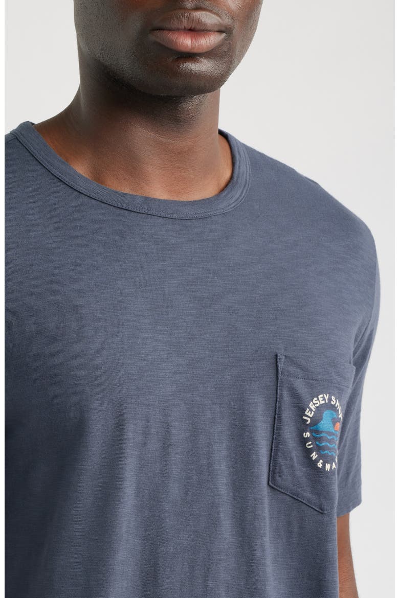 Jersey Short Sunwashed Pocket T-Shirt, Alternate, color, DUNE NAVY