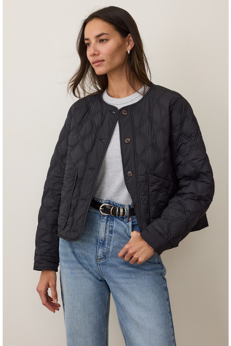 Marina Quilted Liner Jacket, Alternate, color, BLACK