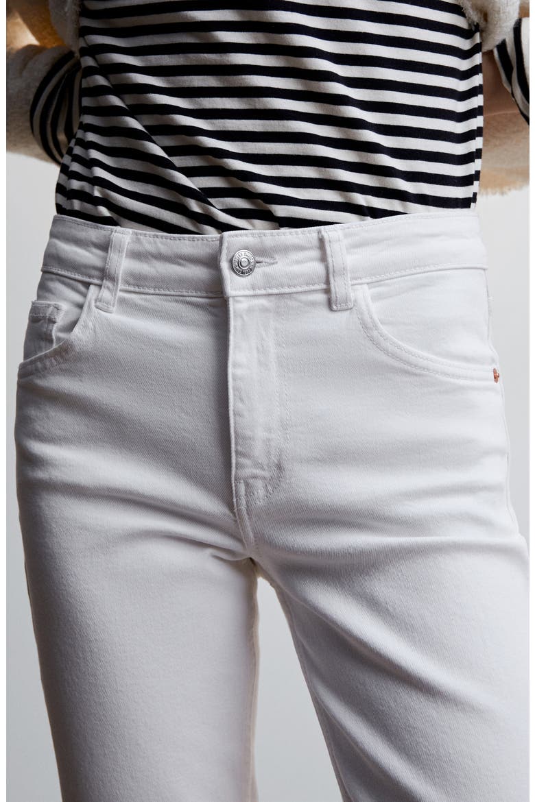 Medium Comfort Straight Leg Jeans, Alternate, color, WHITE