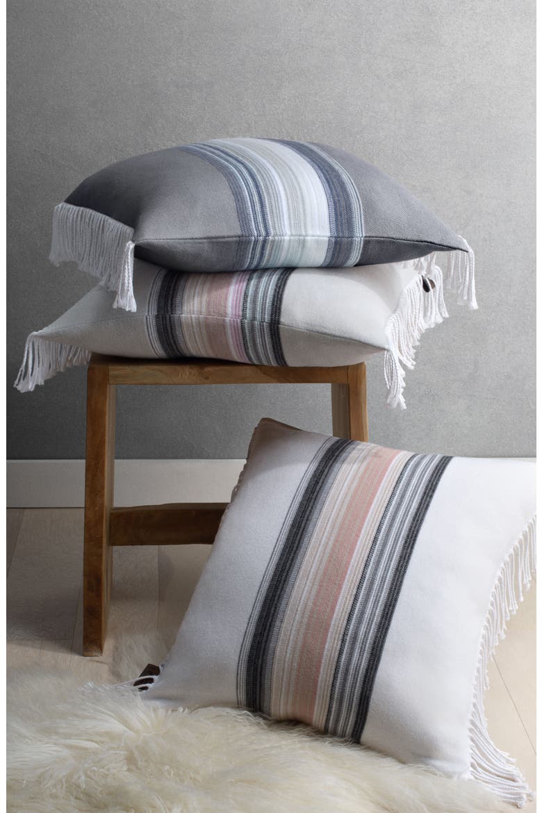 Amari Stripe Accent Pillow, Alternate, color, STONE