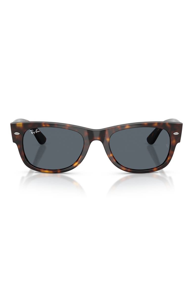 52mm Mega Wayfarer II Square Sunglasses, Main, color, HAVANA / BLUE