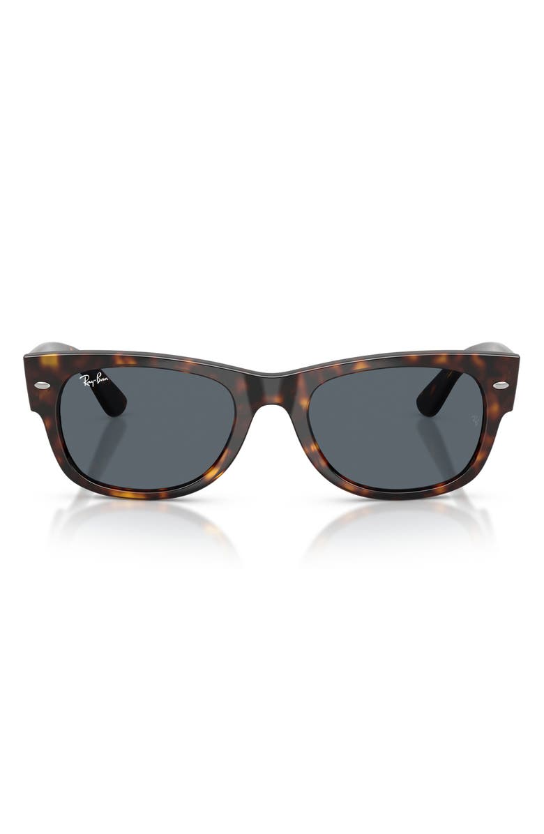 Ray-Ban 52mm Mega Wayfarer II Square Sunglasses, Main, color, Havana / Blue