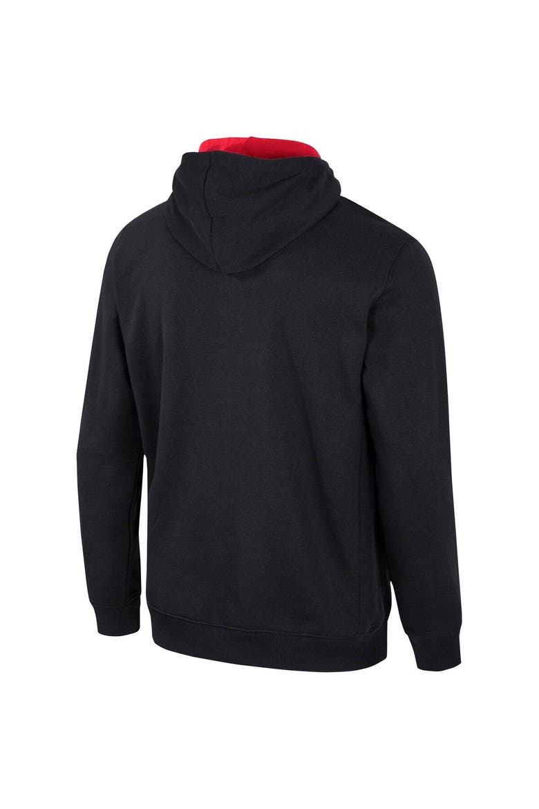 Men's Colosseum Black Rutgers Scarlet Knights Half-Zip Hoodie, Alternate, color, Black