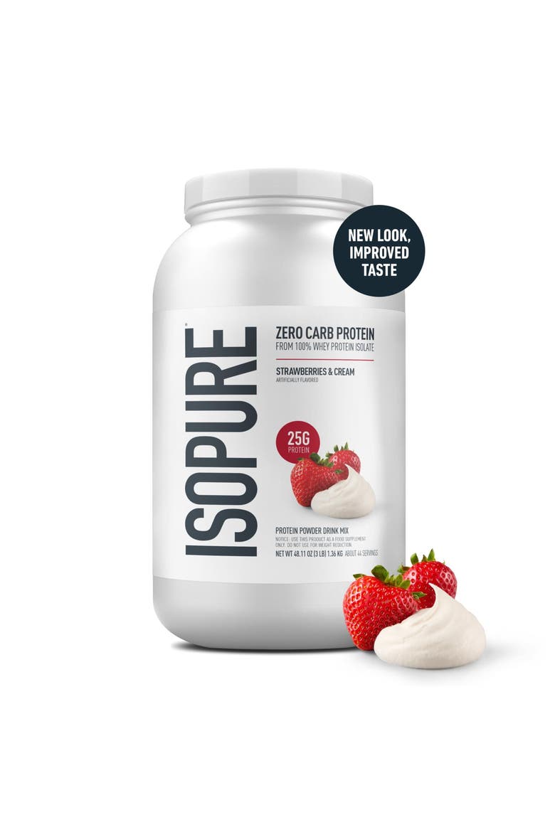 Zero Carb High Protein Powder Strawberries and Cream, Main, color, None