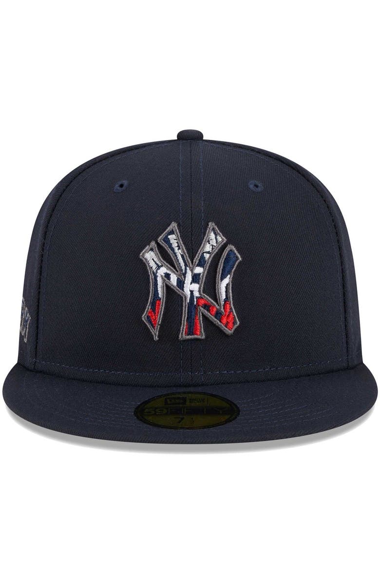 New Era Men's New Era Navy New York Yankees Script Fill 59FIFTY Fitted Hat, Alternate, color,