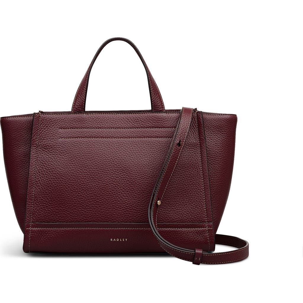 Radley Oak Street Medium Ziptop Satchel Bag In Burgundy