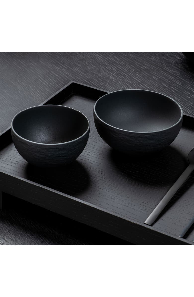 Villeroy & Boch Manufacture Rock Rice Bowl, Alternate, color, Black