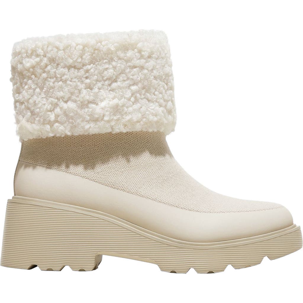 Vivaia Faux Fur Platform Chunky Wedge Boots