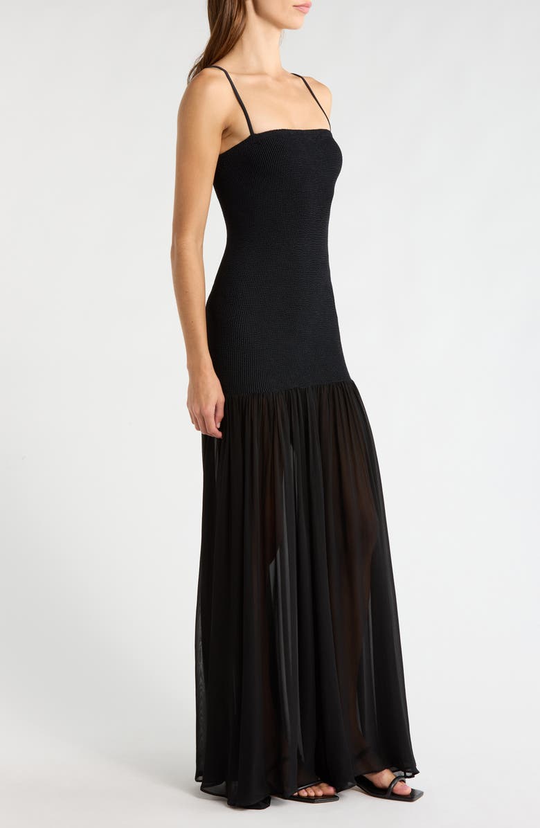 Hunza G Hybrid Cover-Up Maxi Dress, Alternate, color, Black