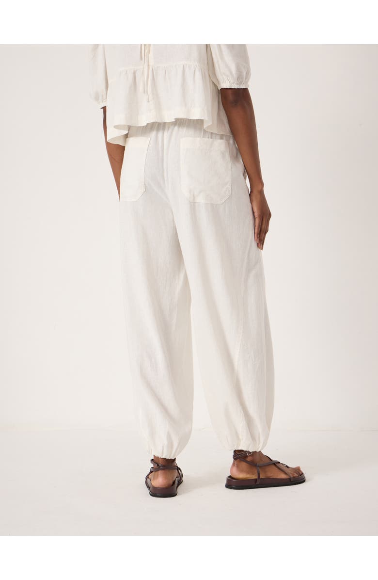 Hush Tove Linen Balloon Beach Pants, Alternate, color, Pearl White