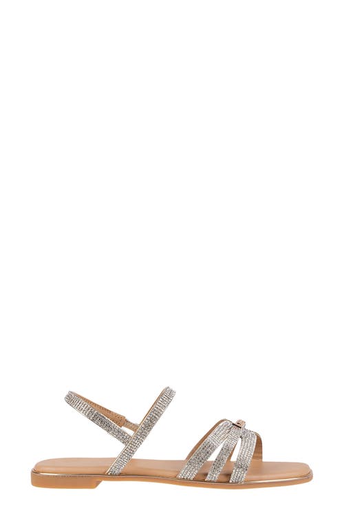 Bebe Rhinestone Slingback Sandal In Beige