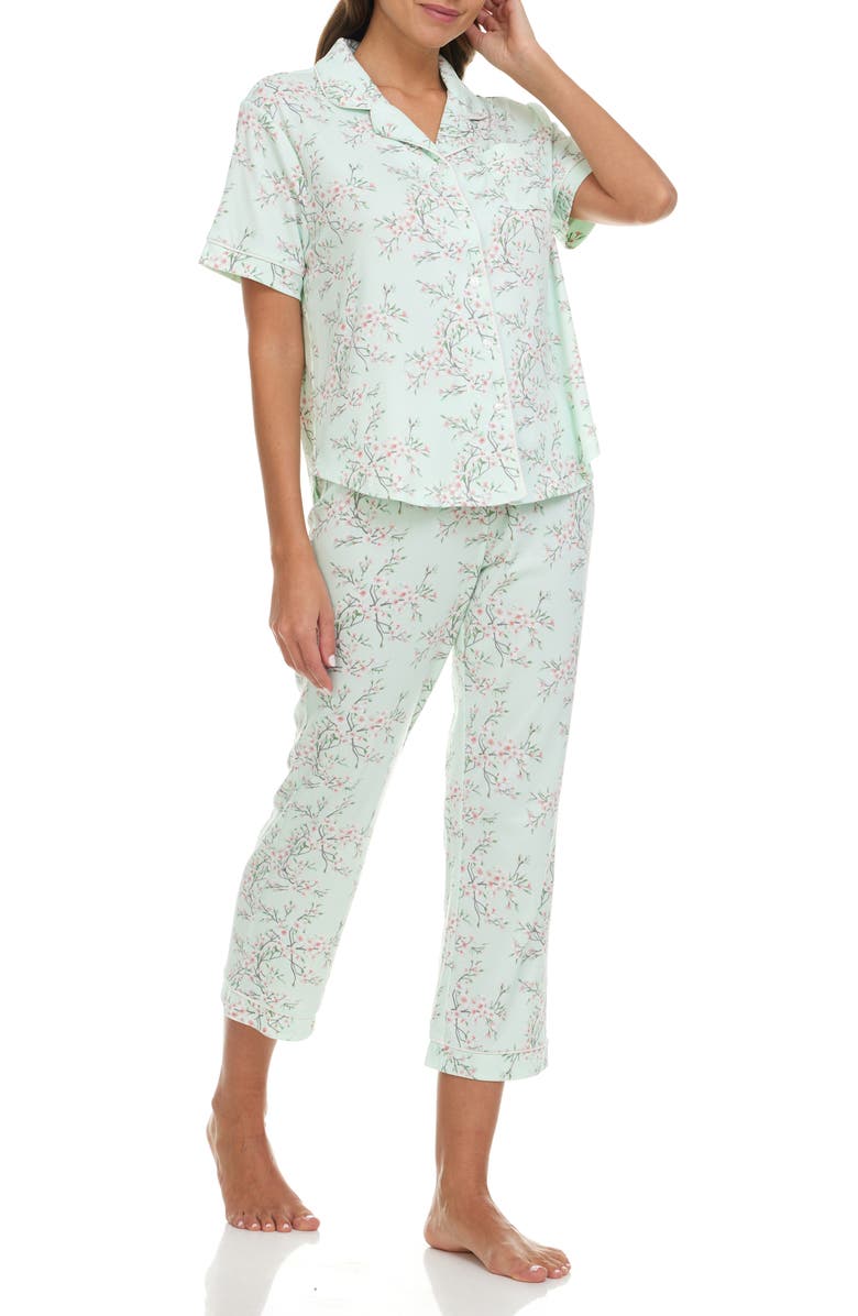 Flora By Flora Nikrooz Annie Rib Capri Pajama Set, Alternate, color, 