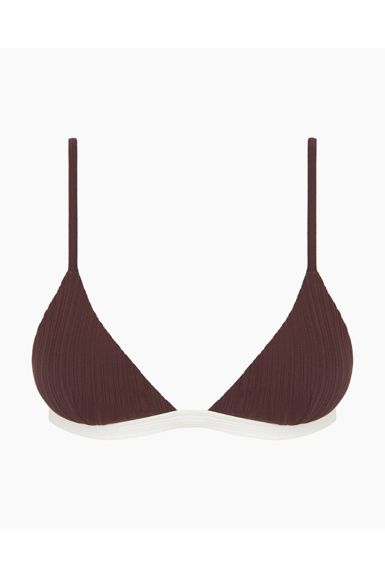 Danni Bikini Top, Alternate, color, Cacao/Egret