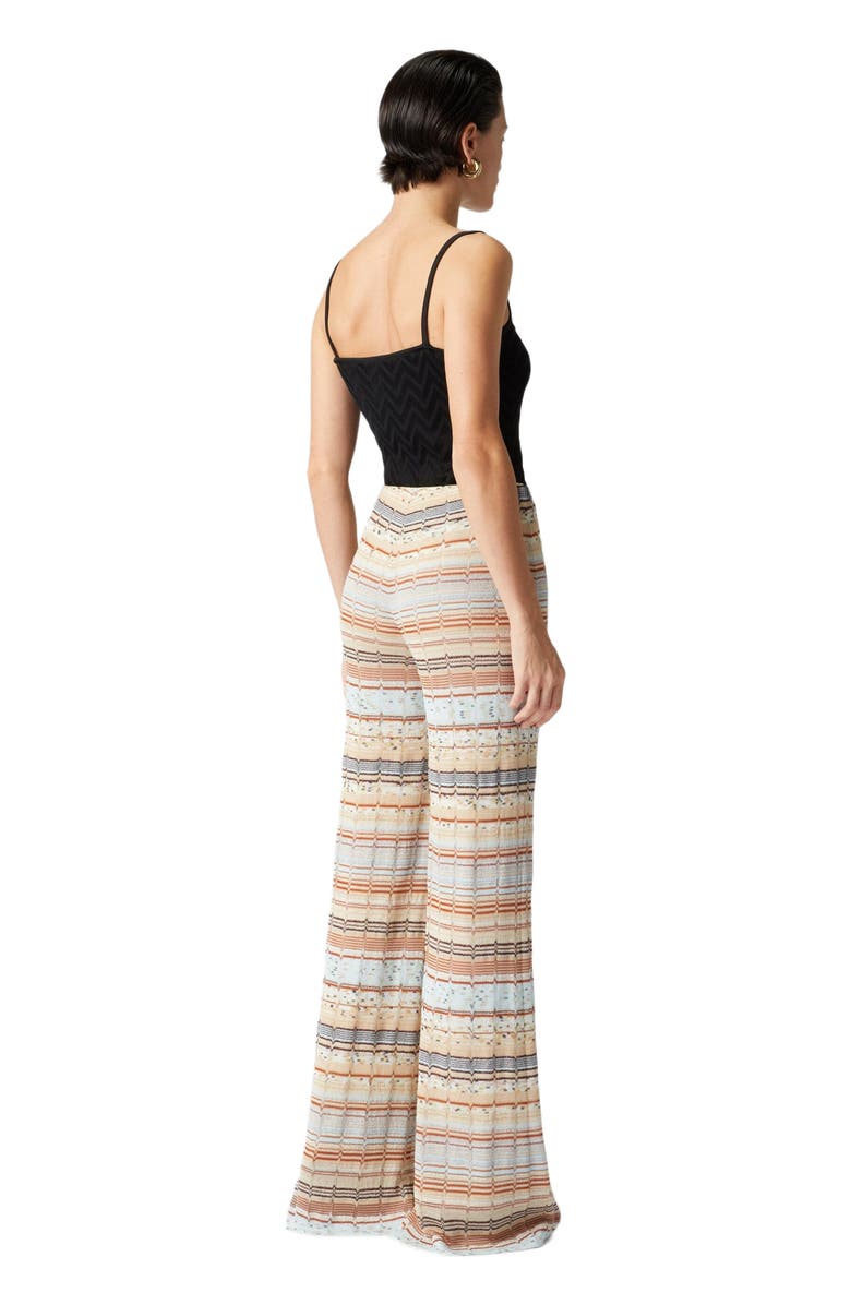 Missoni Viscose And Cotton Palazzo Trousers With Lamé Zigzag Fret, Alternate, color, Multicoloured