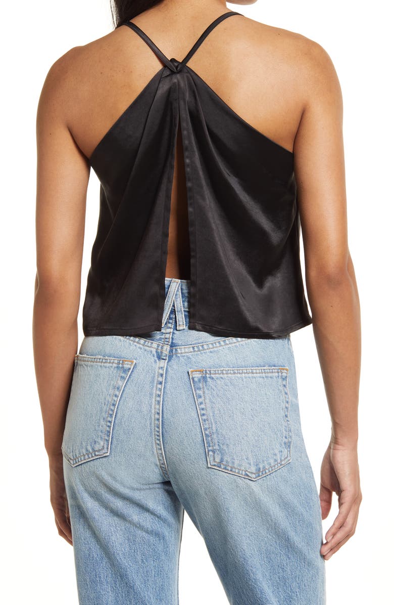 Lulus Hold Onto Love Cowl Neck Satin Camisole, Alternate, color, 