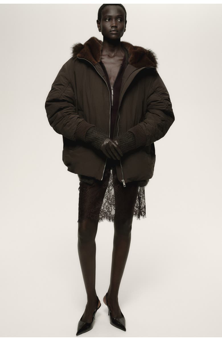 H&M Padded Jacket, Alternate, color, Dark Brown