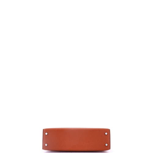 Pre-owned Hermes Hermes Kelly Mini Ii Amazone Handbag Brown Chevre Mysore With Palladium Hardware 20