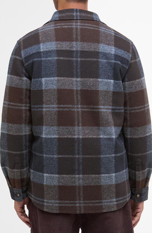 Barbour Chapter Tailored Fit Plaid Fleece Button-up Shirt Jacket In Multi