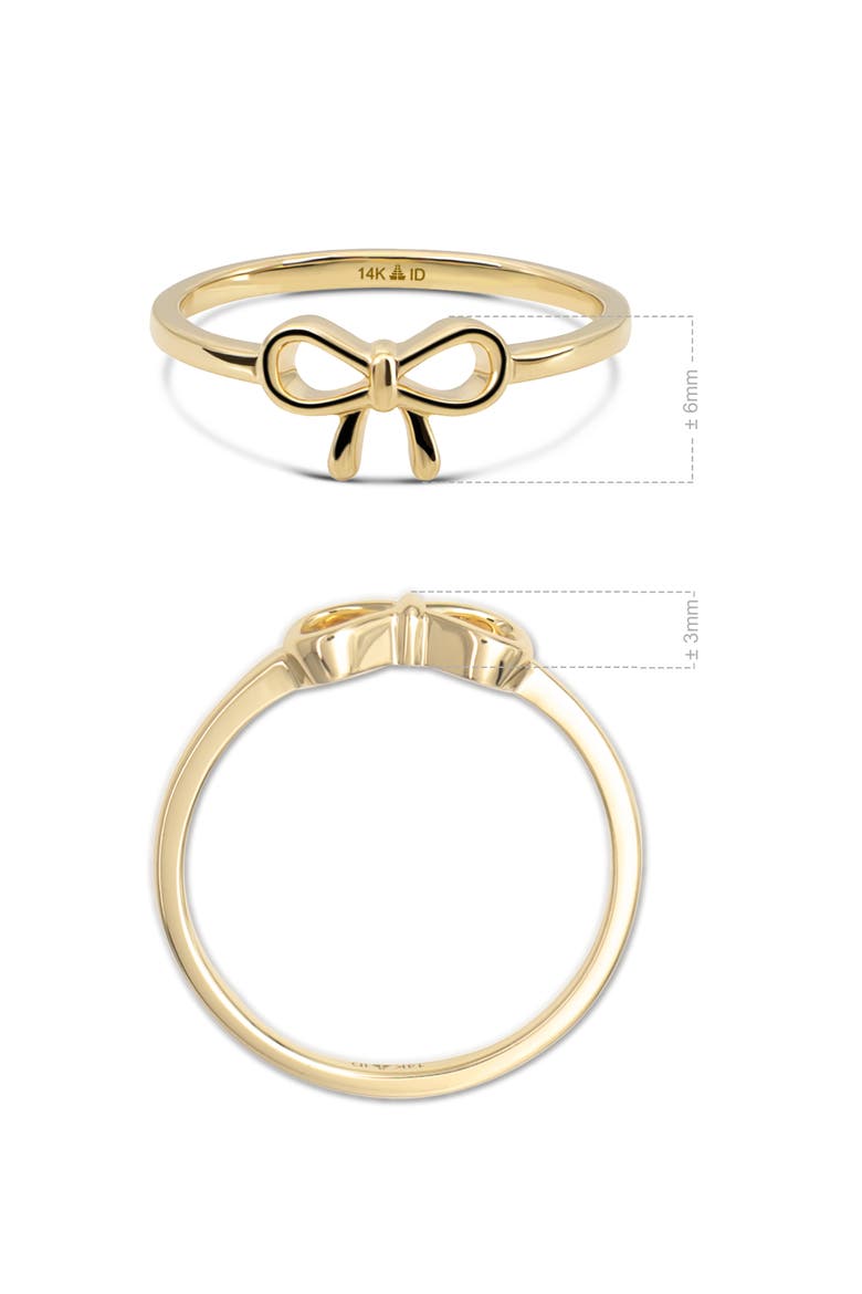 Bow Ring in 14K Gold, Alternate, color, Yellow Gold