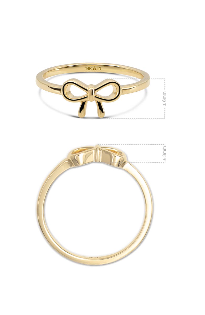 DEVATA Bow Ring in 14K Gold, Alternate, color, Yellow Gold