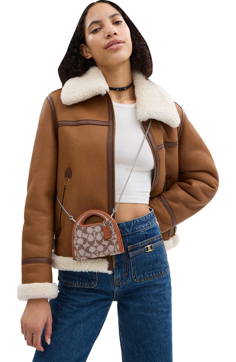 COACH Crystal Signature Jacquard Top Handle Card Holder, Alternate, color,