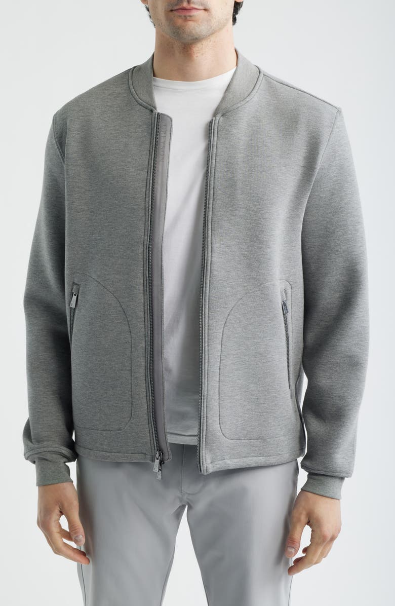 Greyson Calgary Luxe Bomber Jacket, Main, color, Medium Grey Heather