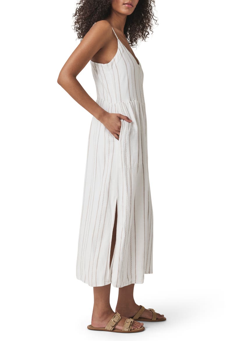 Gabrielle Mixed Stripe Sundress, Alternate, color, WHITE/ FAWN