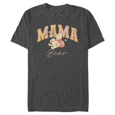 Men's Winnie the Pooh Collegiate Mama Bear  Graphic T-Shirt