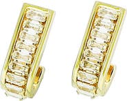 Panacea Cubic Zirconia J-Hoop Earrings