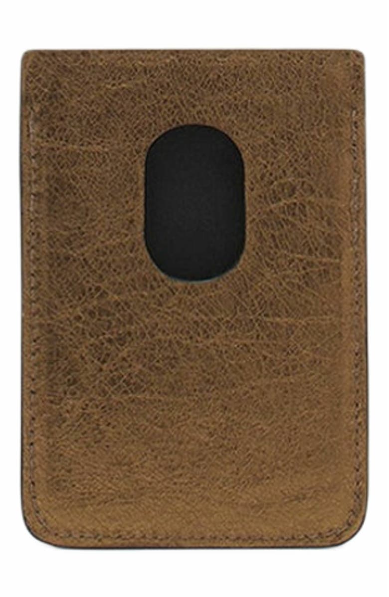 Lanvin Magnetic Cardholder In Metallic Grained Leather, Alternate, color,