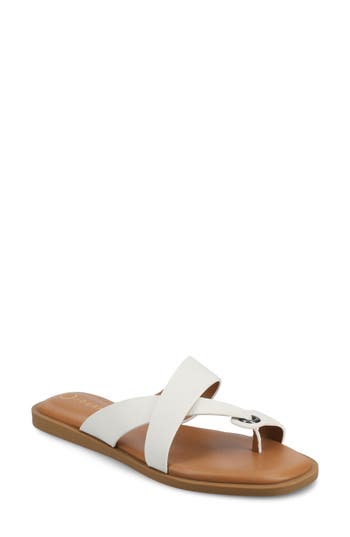 JOURNEE COLLECTION JOURNEE COLLECTION PRIZZIE FLAT SLIDE SANDAL 