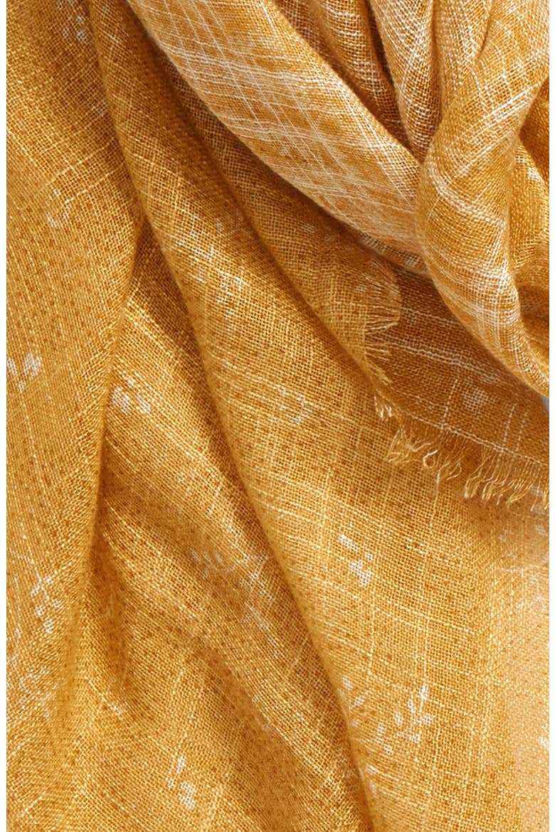 Women's Relaxed Scarf, Alternate, color, TAN DOTTED SPRIGS