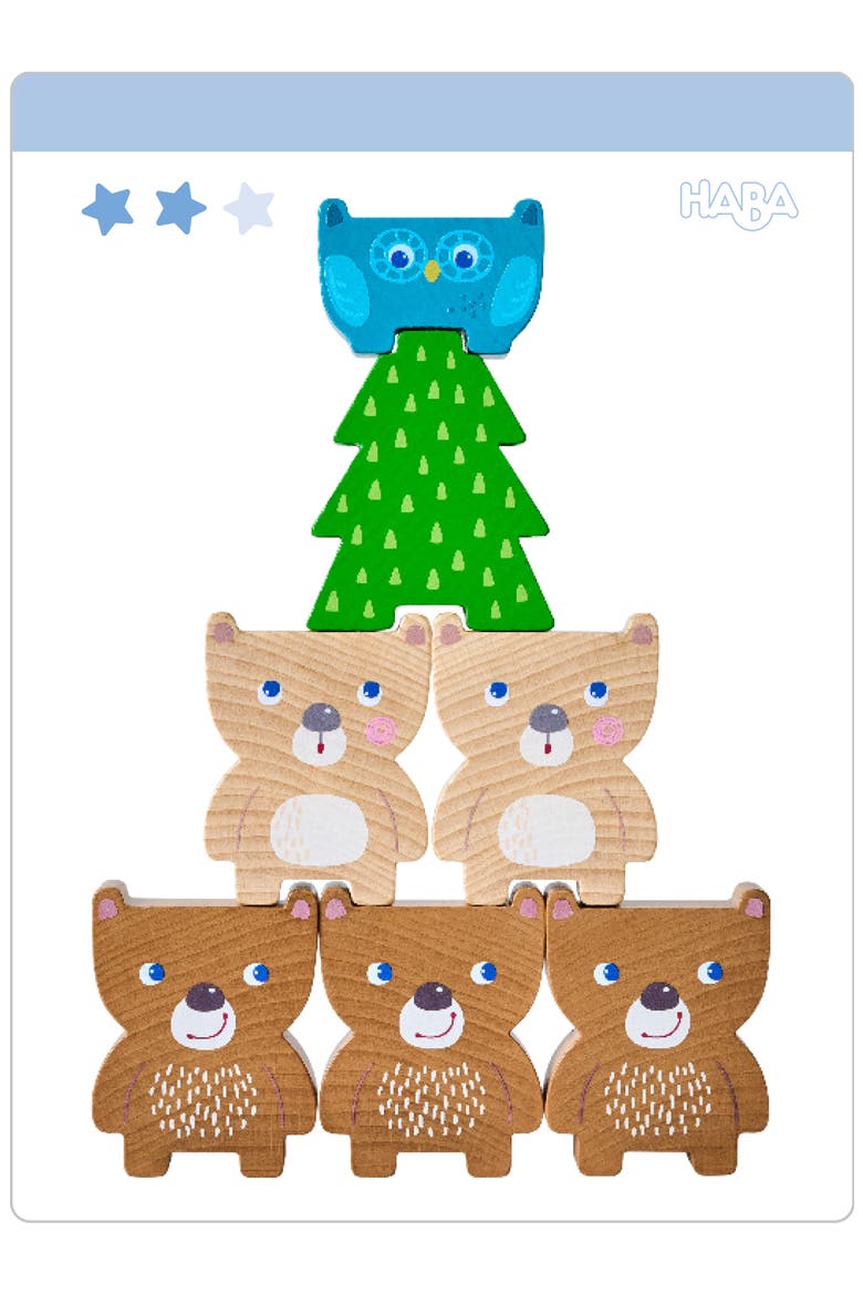 Forest Friends Stacking Toy, Alternate, color, GREEN MULTI