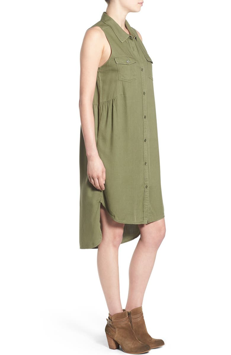 BP. Sleeveless Woven Shirtdress, Alternate, color, 