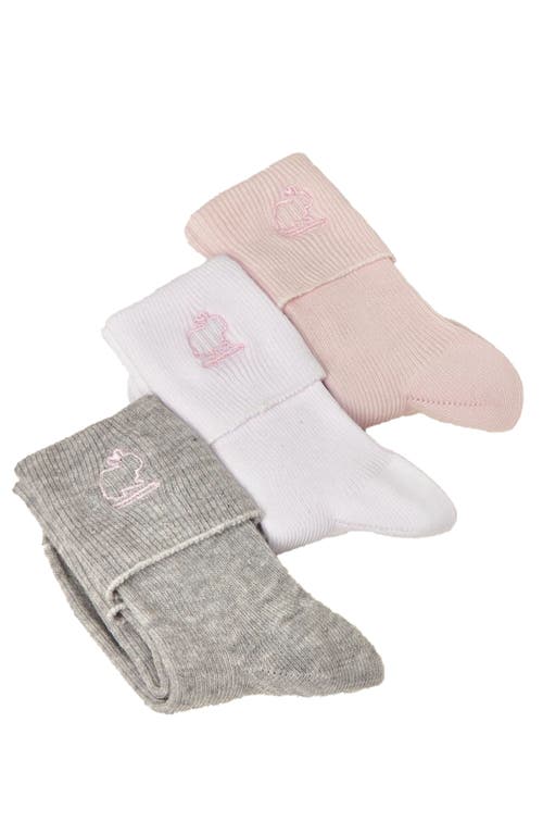 Shop Babycottons Logo Socks Set Of 3 In Pink