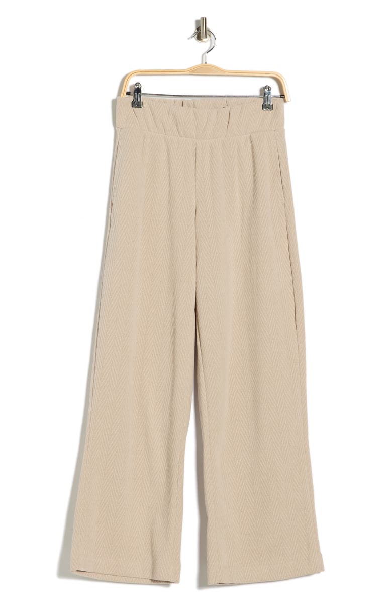 90 DEGREE BY REFLEX Herringbone Wide Leg Pull-On Pants, Alternate, color, Shadow Rock