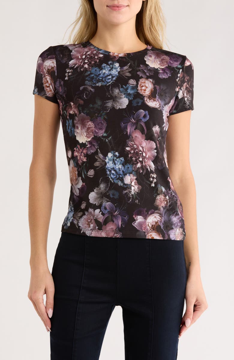 L'AGENCE Resi Floral Tee, Main, color, 
