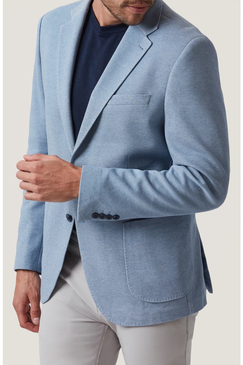 Matteo Pale Blue Piqué Sport Coat, Alternate, color, BLUE