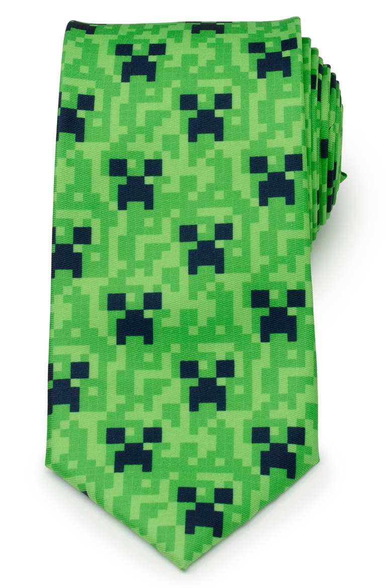 Minecraft Creeper Tie, Main, color, GREEN