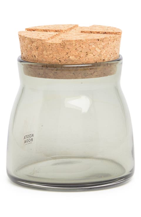 Bruk Storage Jar with Airtight Cork Lid - Grey