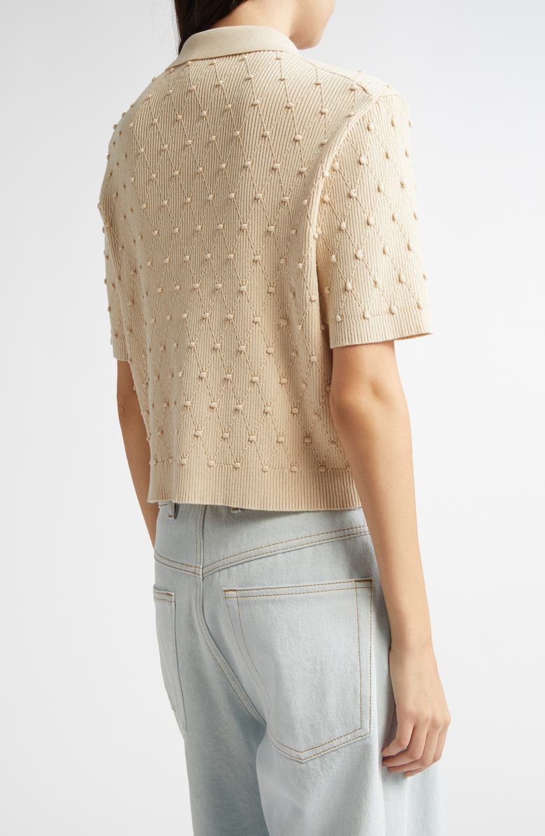 NACKIYÈ Textured Organic Cotton Polo Sweater, Alternate, color,