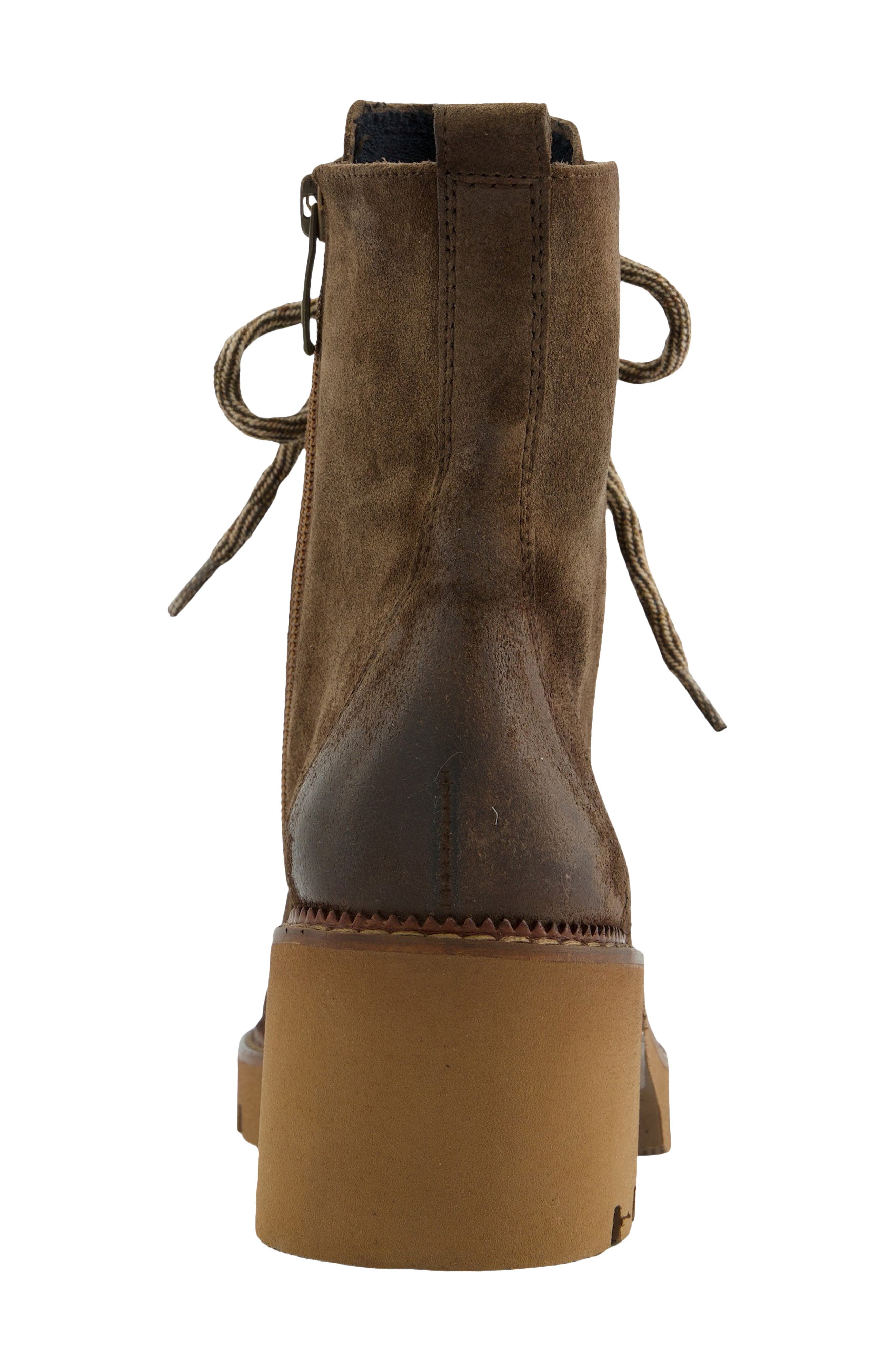 Ellen Combat Boot, Alternate, color, EARTH SOFT SUEDE