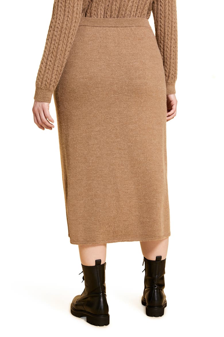 Galena Knit Midi Skirt, Alternate, color, BEIGE