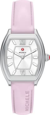 MICHELE Relev  Sport Mid Silicone Strap Watch, 32mm