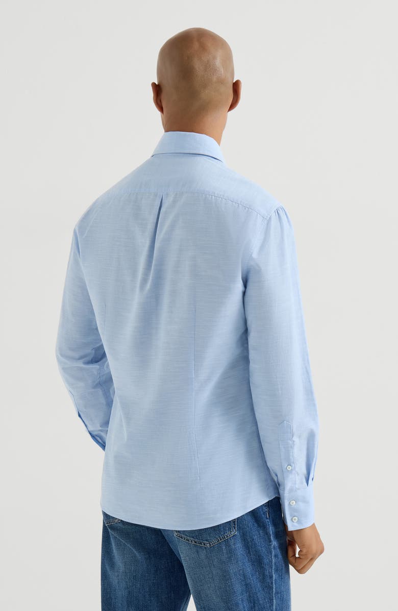 Brunello Cucinelli Oxford shirt, Alternate, color, Azure