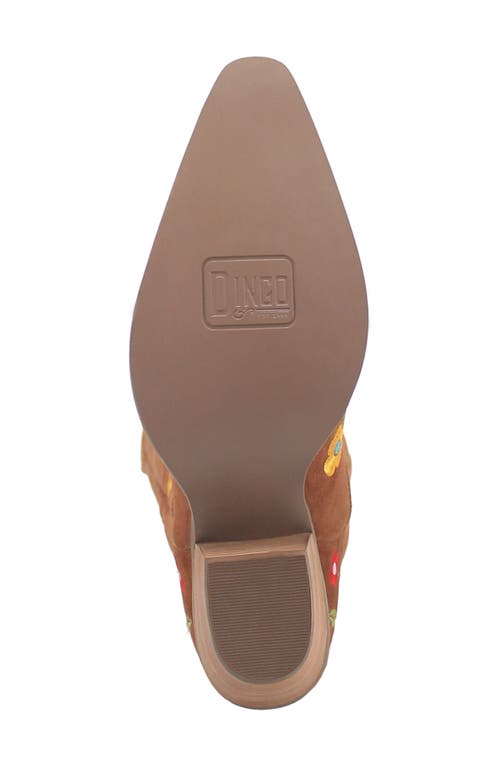 Dingo Flower Power Knee High Western Boot In Brown
